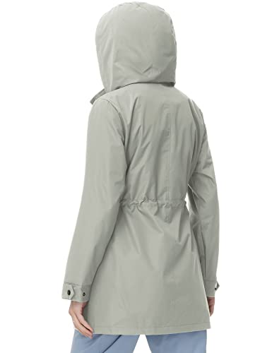 Avoogue Rain Jacket Women Striped Lined Hooded Lightweight Raincoat Outdoor Waterproof Windbreaker #TOP5