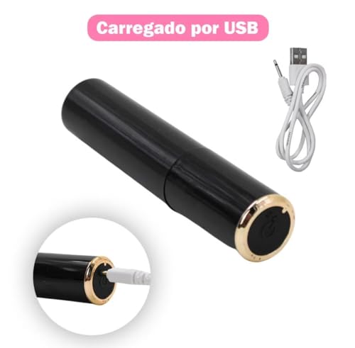Vibrador Batom Massageador USB Recarregável - Discreto, Silencioso e Poderoso, Vermelho