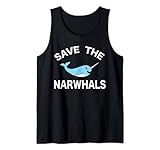 Funny Save The Narwhals Gefährdete Tierschutzorganisation Tank Top