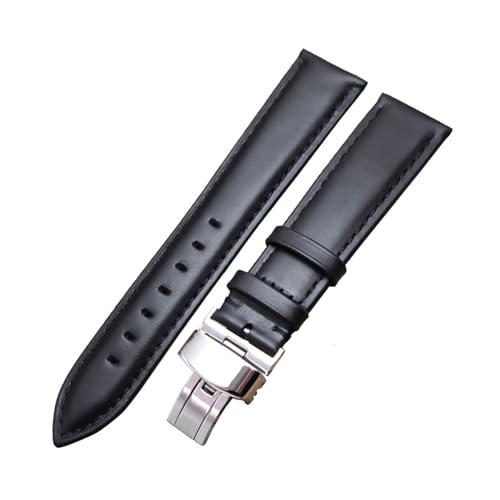 Bracelet montre cuir véritable résistant avec boucle acier femme