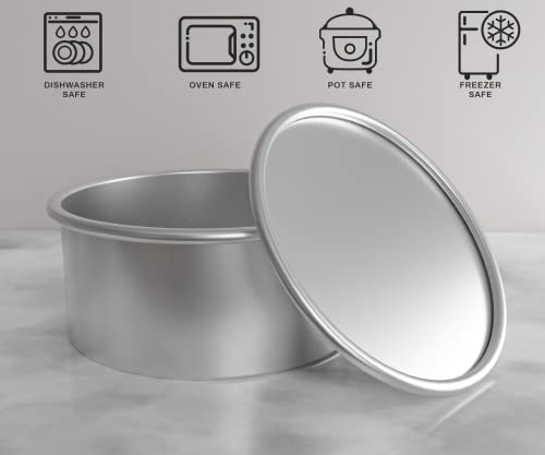 Natikon 6 Inch Cake Pan Set Of 3 Round Aluminum Cake Moulding Pans With Removable Bottom, For Birthdays, Wedding And Home Party #TOP2