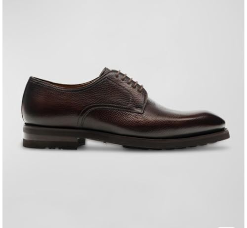 Image of Men's Textured Brown Derby Shoes