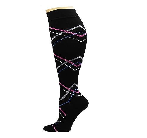 Dr. Motion 3 Pairs Plus Size Women's Wide Calf Compression Knee High Socks Graduated Support2