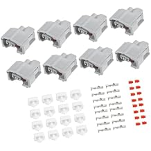 8 Set 2 Pin No.9098011875 Fuel Injector Connector Adapter Plug Clip Kit Replacement for Toyota Item Replacement