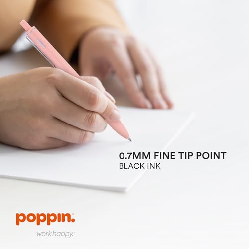 Poppin Bolígrafos Retráctiles de Gel Punta Fina 0.7 mm 12 U miniatura 6