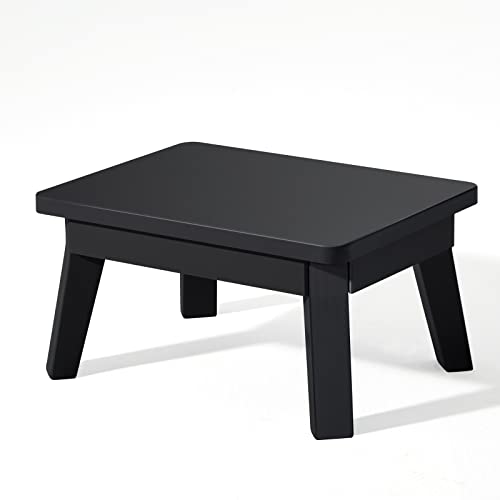 HOUCHICS Wooden Step Stool,One Step Stool for Adult Kids,Wood Bedside Step Stool for Kitchen,Bathroom,Bedroom HOUCHICS Wooden Step Stool,One Step Stool for Adult Kids,Wood Bedside Step Stool for Kitchen,Bathroom,Bedroom