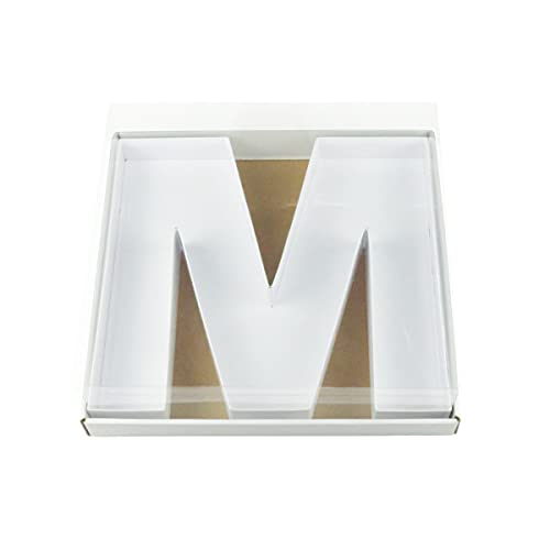 WENPACK 30.5cm Fillable Cardboard Letter Shaped Box Clear Cover Sweets Charcuterie Grazing Packaging (M), Moyenne - Image 2
