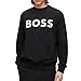 Produktbild BOSS Herren WeBasicCrew Relaxed-Fit Sweatshirt aus Baumwoll-Terry mit gummiertem Logo-Print Schwarz XXL
