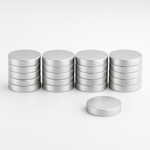 Image of Premium Silver Fridge Magnets for Craft (12mm Diameter, 2mm Height) - Pack of 50 pc