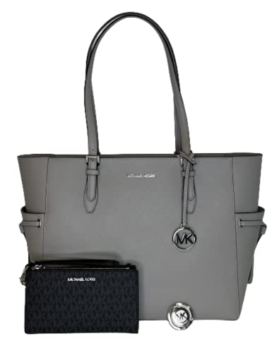 MICHAEL-Michel-Kors-Gilly-Large-Drawstring-Travel-Tote-bundled-with-Double-Zip-Wristlet-and-Michael-Kors-Purse-Hook-Pearl-GreySignature-MK-Black - sparfuchs24.io – Top Angebote, Tests & Preisvergleiche