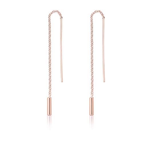 DTPsilver® KLEINE Ohrringe 925 Sterling Silber Rosen-Gold überzogen -...