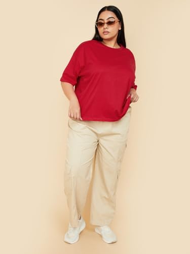 Image of Max Plus Size Women Solid T-Shirt