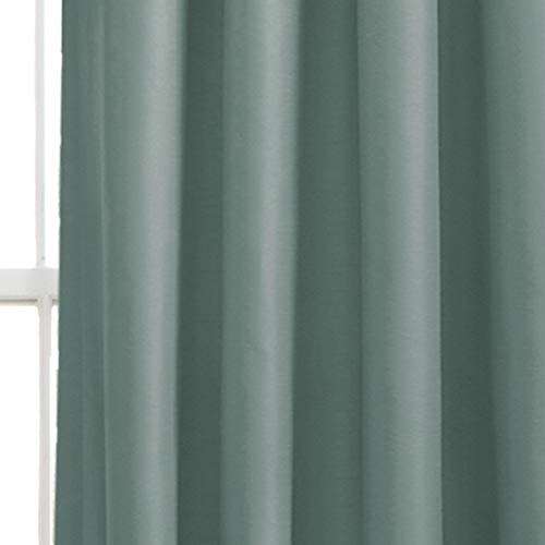 Lush Decor White/Gray Prima Window Curtains Panel Set For Living, Dining Room, Bedroom (Pair), 54 X 84-Inch, 84 In L, Blue & Chocolate #TOP2
