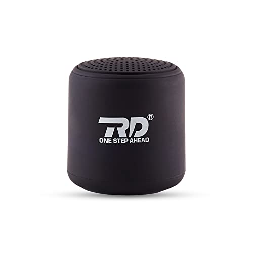 RD Mini Stone Bluetooth Speaker | 5W Deep Bass Portable Speaker | TWS Feature | 5 Hours Music Playback Time with Inbuilt HD Mic for Calling, Bluetooth 5.0 Connectivity | IPX4 Water Resistance | Black Color