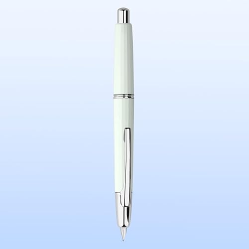 Vista 31 de Majohn - Pluma estilográfica de prensa A2, punta extrafina con caja, bolígrafo retráctil de tinta de resina azul con convertidor de escritura Azul