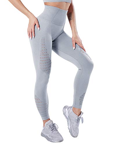 ATHVOTAR Meia-calça de treino sem costura para mulheres – Calça legging de cintura alta para academi