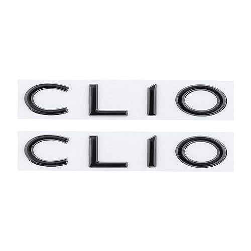 Clio Emblème autocollant pour hayon de voiture Logo décoratif (Noir)