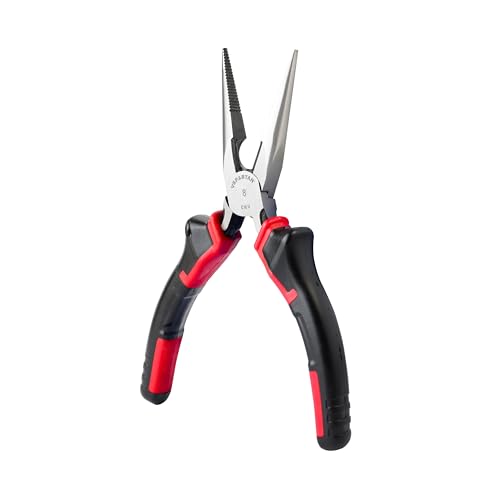 Image of Spartan 6 Inch Long Nose Plier With Chrome Vanadium Steel | Narrow Nose For Precision Work | Designed For Gripping, Bending And Holding Wires | Home DIY, Electrician And Workshop Use