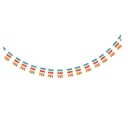 Ciieeo 2 Pezzi Bandiera Da Preghiera Decor 5 Colori Bandiera Buddista Tempio Preghiera Banner Poliestere Robusto Per Altare Di Meditazione