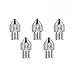 5Pcs Nozzle in Acciaio Inox (ugelli 0.4mm) Stampante 3D Ugello per Estrusore"hotend" 1,75 (PLA ABS PETG CARBONIO KEVLAR TPU) Compatibile con Makerbot MK8 Prusa i3 Anet A8 Creality (0.4)