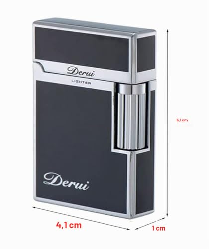 (Vendu sans gaz) Briquet portable au gaz butane rechargeable à flamme douce cadeau (Argenté) – vue 3