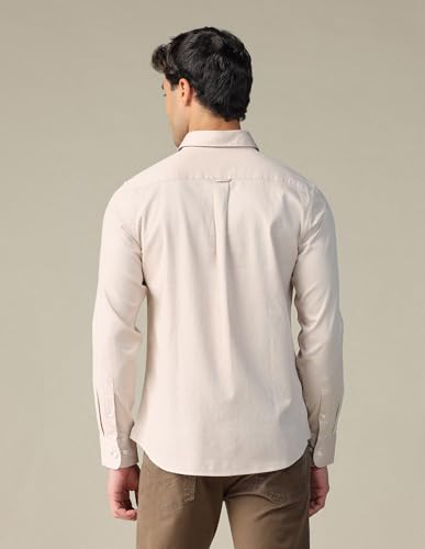 Image of U.S. Polo ASSN. Solid Tailored Fit Cotton Shirts for Men - 100% Cotton, Full Sleeve Mens Casual Shirts