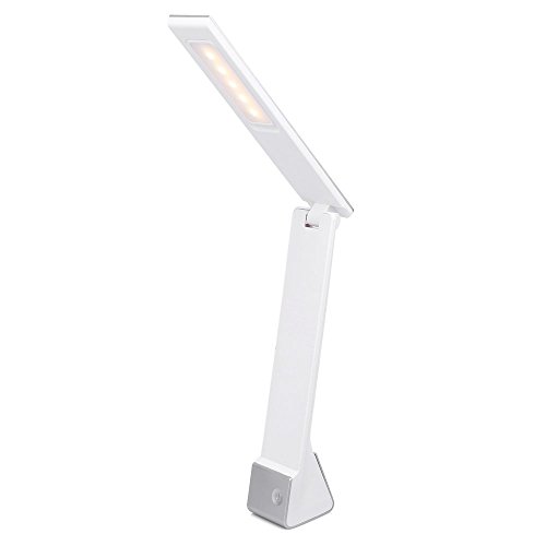 KEDSUM LED Portable Desk/Study Lamp with Rechargeable Battery, Cordless Foldable Lamp with 3 Lighting Mode Selection (Bright White)