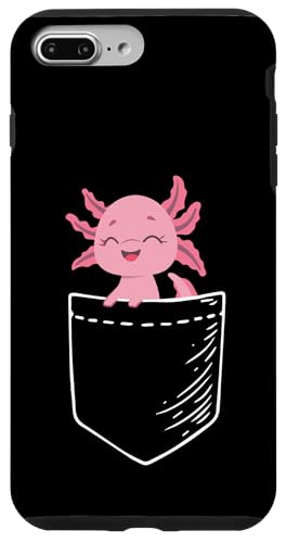 Funny Cartoon Kawaii Kids Girls Boys Pocket Axolotl Lover �X�}�z�P�[�X iPhone 7 Plus/8 Plus �p