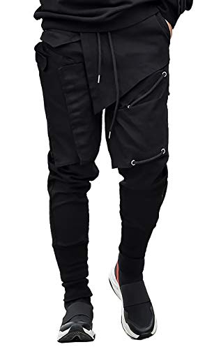 MOKEWEN Men's Techwear Pockets Armor Urban Cargo Jogger Streetwear Hip Hop Active Pants
