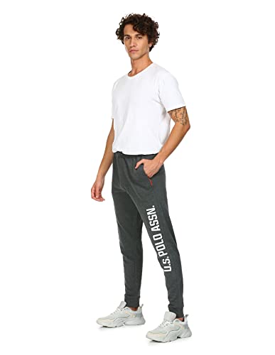 Image of U.S. Polo ASSN. Men's I675 Comfort Fit Mid Rise Solid Lounge Joggers