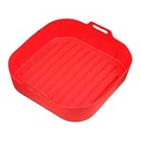 Insertos reutilizables para freidoras - Insertos reutilizables con mango - Inlays plegables para freidoras cuadradas - Para utensilios de microondas, salchichas, patatas fritas, aperitivos, pizza