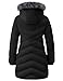 ZSHOW Women's Winter Coats Soft Insulated Long Puffer Jacket Warm Hooded Snow Coat (Black,2X-Large)