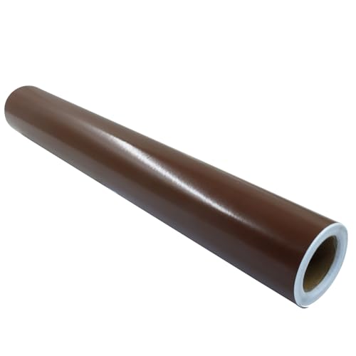 Luomorgo Brown Permanent Vinyl Roll - Glossy Waterproof Adhesive Vinyl for Cups Windows Home Decals Outdoor Signs & Scrapbooking (12 x 5FT 1 Roll)