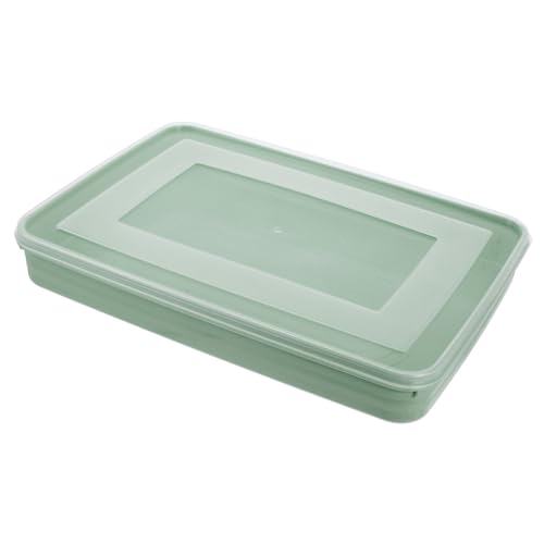 STOBAZA 2pcs Dumpling Box Lid Sealed Plastic Storage Container for Foods Snack Organizer Refrigerator Freezer Storage Box