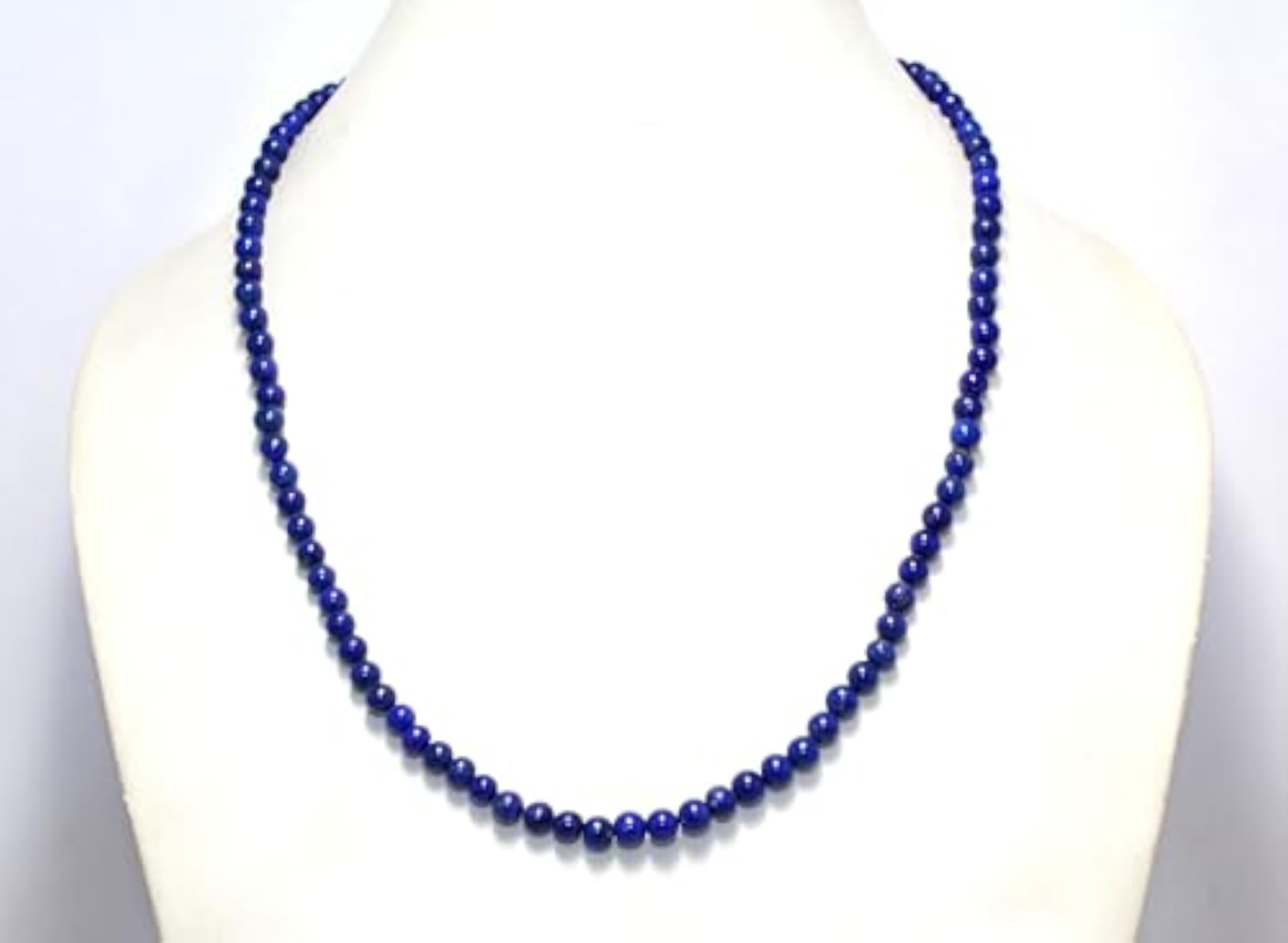 Women's Natural Lapis Lazuli Gemstone Beaded Necklace, Gift