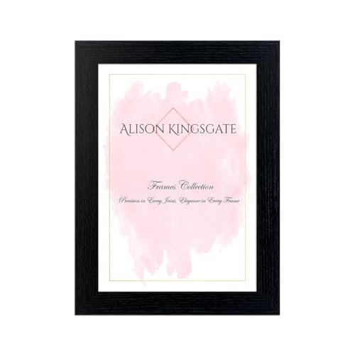 Alison Kingsgate Modern Black 8X6 Picture Frame for Photos & Certificates