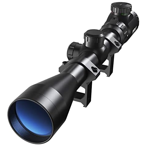 Pinty 3-9X40 Red Green Rangefinder Illuminated Optical Rifle Scope Cover