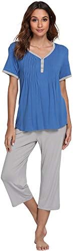 GYS Women's Bamboo Sleepwear Capri Pajama Set
