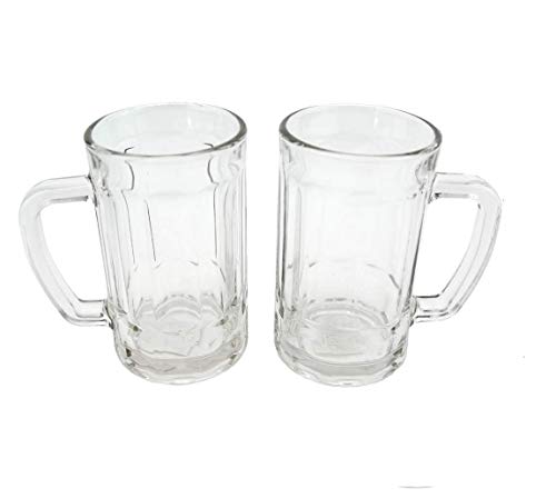 Caneca Chopp 400ml (2 Pcs) Vidro Gelado Cerveja Amigos Festas