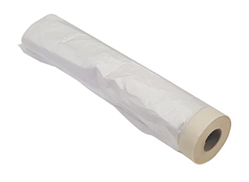 Nespoli Rollo de Plástico con Cinta Adhesiva, 120 cm x 20 m, Resistente a 80°, Ideal para Pintar, Decorar, Cubrir Muebles, Tratamiento Corona, Apto para Automoción