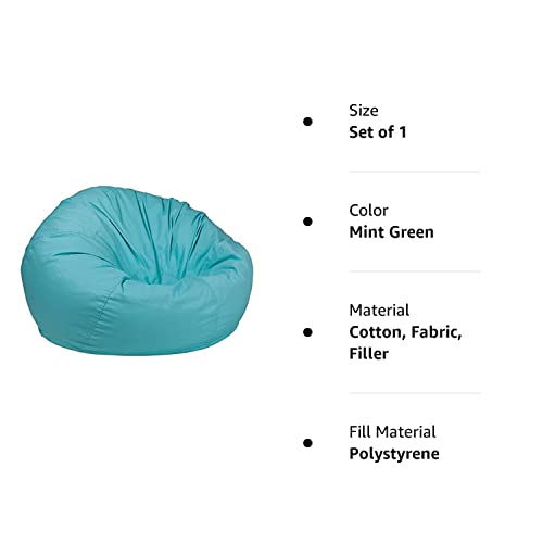 Flash Furniture Duncan Oversized Solid Mint Green Bean Bag Chair For Kids And Adults #TOP7