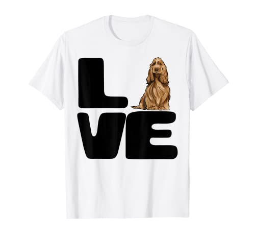 Love My English Cocker Spaniel - presente para amantes de cães t-shirt, Branco