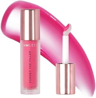 Lawless Women's Forget The Filler Lip Plumper Line Gloss, Juicy Watermelon, Pink, 0.11 Fl Oz (Pack of 1)