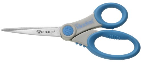 Westcott 8 inch Microban Soft Grip Scissor - Grey/Blue