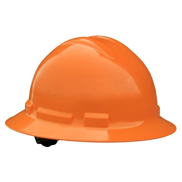 Hard Hat, HDPE, Type 1, Class E, Orange, Mfr: QHR6-ORANGE-A