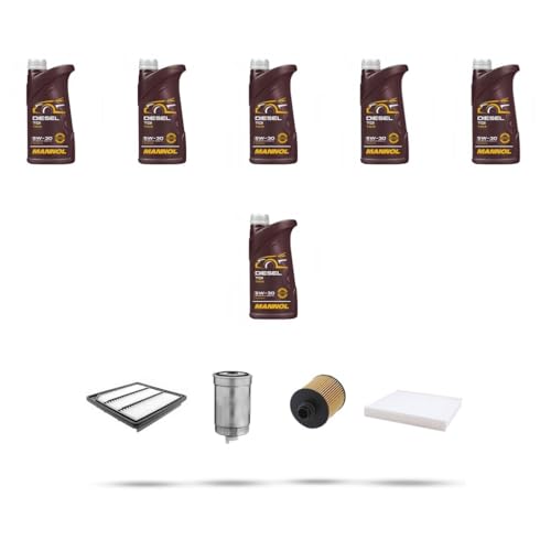 Questo Kit include : 1 filtro Aria, 1 filtro Olio, 1 filtro Carburante, 1 filtro Abitacolo e 6 Litri di MANNOL Diesel TDI 5W-30 7909