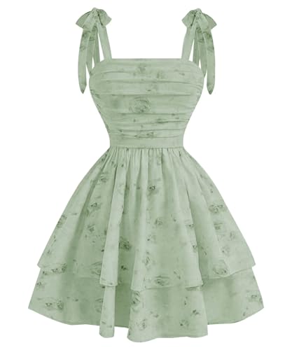 Flower Print Chiffon Homecoming Dresses 2025 Bow Shoulder Cake Prom Dress Teens Summer Mini Gown