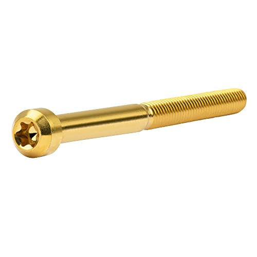 Image of Titanium Torx Square Head M6 x 10 15 20 25 30 35 40 45 50 60 65 70 80mm Screw Pack of 5 (Gold, M6x80mm)