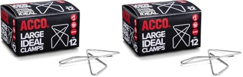ACCO Ideal Paper Clamp (Butterfly Clamp), Smooth Finish, No.1 Size (Large), 12/Box (A7072610) (Pack of 2) image 5