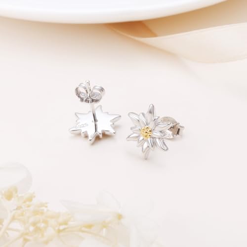 Flower Stud Earrings for Women S925 Sterling Silver Floral Earrings Studs Jewelry Birthday Gift3
